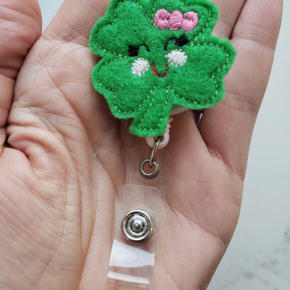 St Patrick's Day Badge Reels - Teacher Badge Reel - Retractable ID Badge Clips - Picture 2 of 5